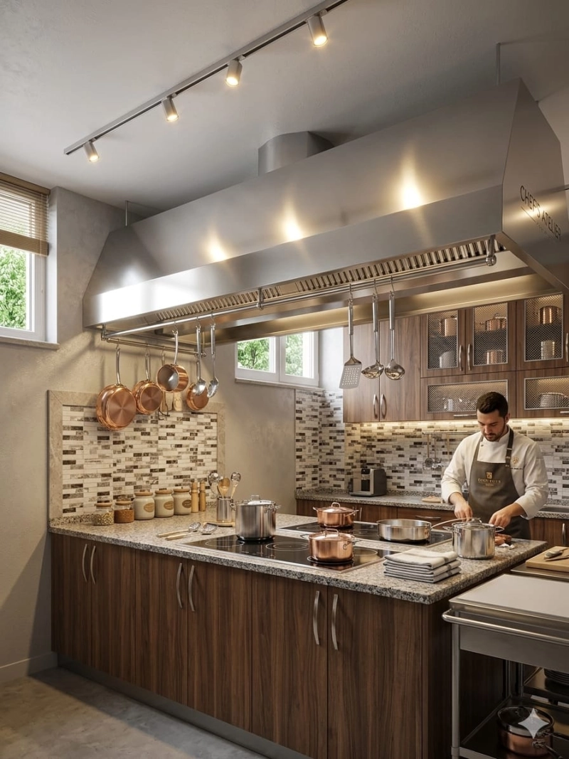 Endüstriyel Mutfak Davlumbazı 150 x 150 x 50